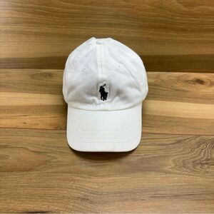 White Kids Polo Cap with Embroidered Logo